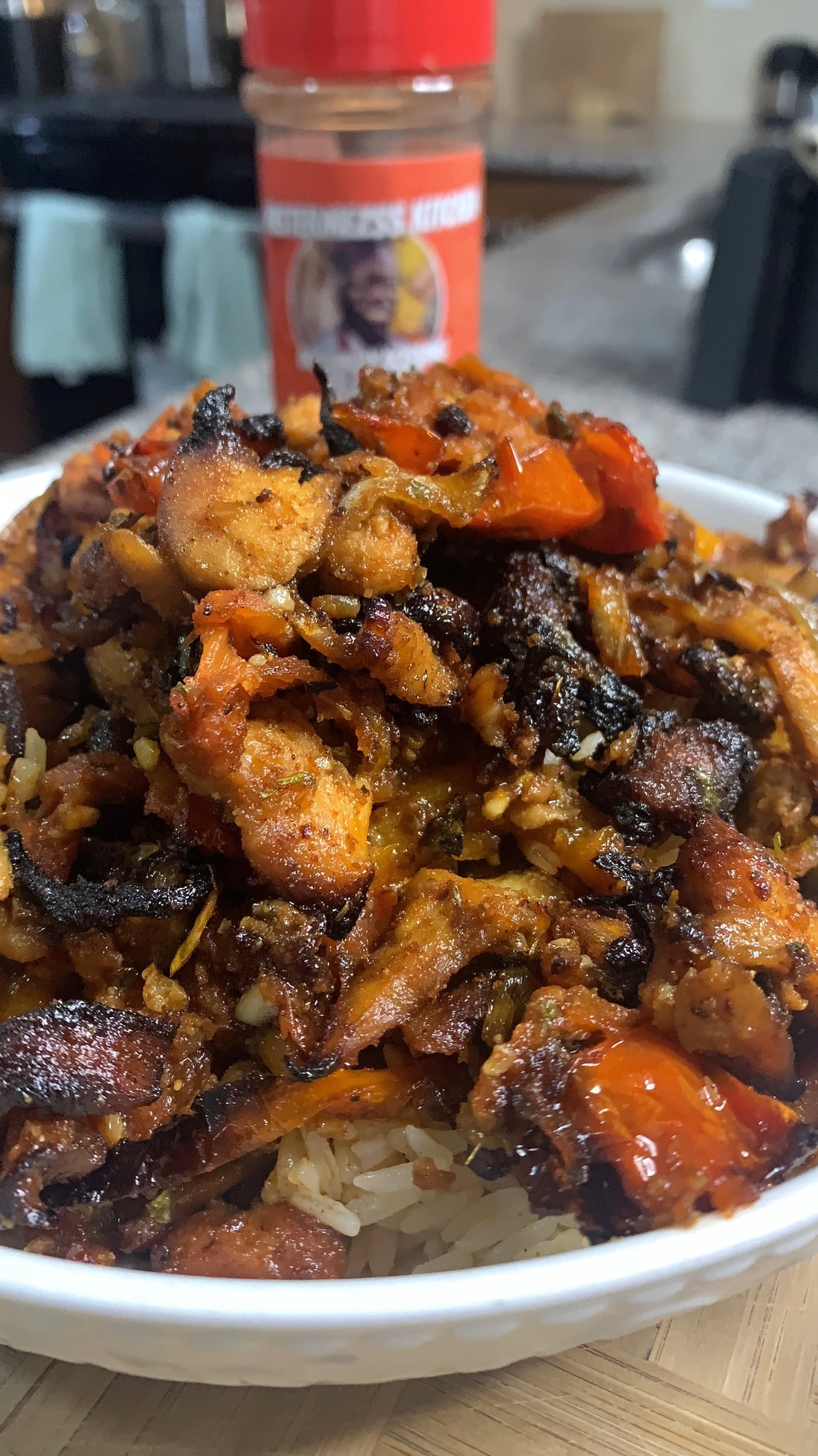 Dump &amp; Air Fry Teriyaki Chicken with Veg (One Basket Style)